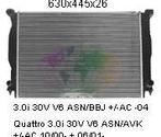 AUDI A4, B6, 2001-2004 - RADIATEUR, 3.0i/ 30VV6ASN BBJ, m..., Auto-onderdelen, Verzenden, Nieuw, Audi