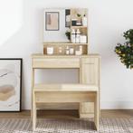 vidaXL Kaptafel met spiegel 86,5x35x136 cm sonoma, Verzenden, Nieuw