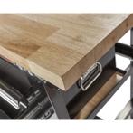 Werkbank zwart 150 cm met hardhouten blad + gereedschapskist, Ophalen of Verzenden, Nieuw