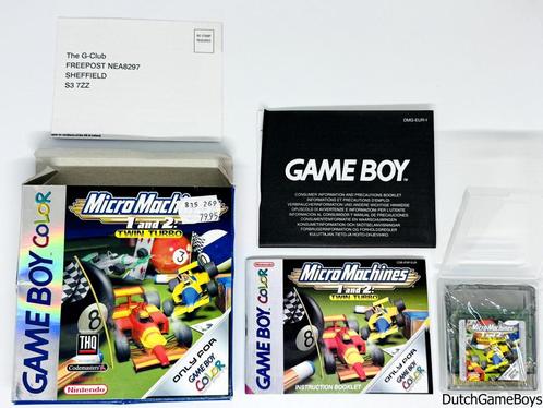 Gameboy Color - Micro Machines - 1 And 2 - Twin Turbo + Reg., Spelcomputers en Games, Games | Nintendo Game Boy, Gebruikt, Verzenden