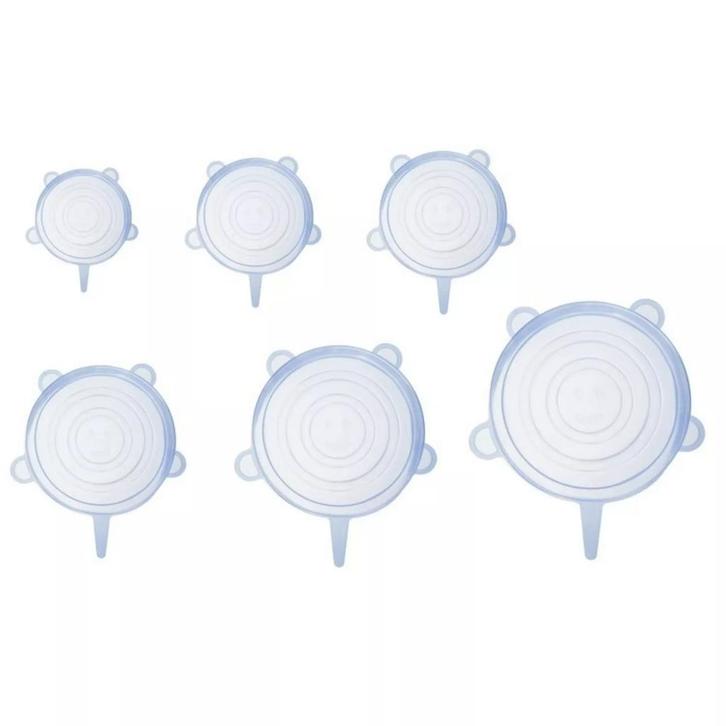 Ruhhy Siliconen deksels - Flexibel - Geurloos - set van 6..., Huis en Inrichting, Keuken | Keukenbenodigdheden, Nieuw, Ophalen of Verzenden