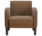 Fauteuil Leerlook Bruin 54cm | Tweedekansje voor extra co..., Huis en Inrichting, Fauteuils, Ophalen of Verzenden, Nieuw, Minder dan 75 cm