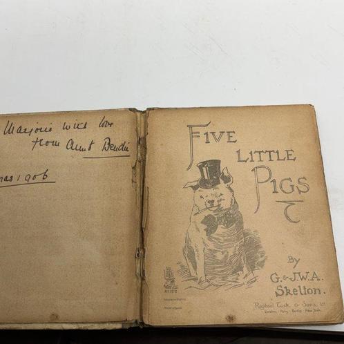 G & J.W.A. Skelton - Five Little Piggs - 1905, Antiek en Kunst, Antiek | Boeken en Bijbels