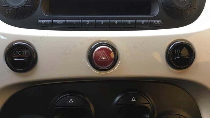 Fiat Abarth 500/595 Carbon Fiber Dashbord Knoppen Trim cover, Auto diversen, Tuning en Styling, Verzenden