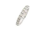 Trouwring - 14 karaat Witgoud - 0.83ct. tw. Diamant, Sieraden, Tassen en Uiterlijk, Antieke sieraden