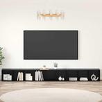 vidaXL TV-kast 3 pcs Zwart eiken 37 x 35 x 107,5 cm, Minder dan 50 cm, Verzenden, 100 tot 150 cm, Nieuw