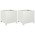 Witte Plantenbakken Staal 40x40 - retourdeal - Duurzaam T..., Minder dan 60 cm, Vierkant, Nieuw, Ophalen of Verzenden