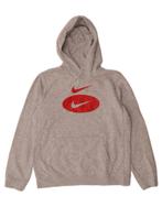 NIKE Boys Graphic Hoodie Jumper 13-14 Years XL  Grey Cotton, Verzenden, Nieuw