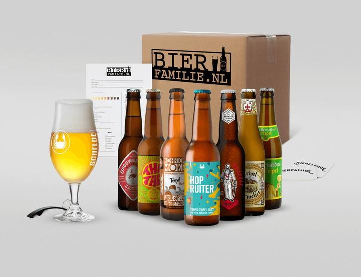 Bierpakket Tripel 8 bieren + glas, Diversen, Levensmiddelen