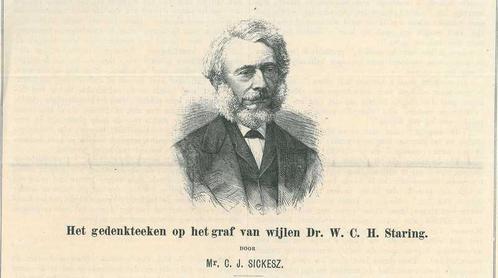 Portrait of Winand Carel Hugo Staring, Antiek en Kunst, Kunst | Etsen en Gravures