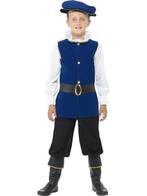 Tudor jongen kostuum Royal Blue, Nieuw, Ophalen of Verzenden