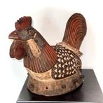 Traditionele houten haan gepatineerd - Gurunshi - Burkina, Antiek en Kunst