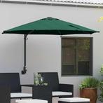 vidaXL Tuinparasol Groen en Zwart 248 x 248 x 148 cm, Tuin en Terras, Verzenden, Nieuw, 2 tot 3 meter
