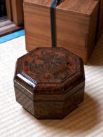 Doos - Achthoekige Japans Negoro-stijl lakdoos. - Hout, lak, Antiek en Kunst