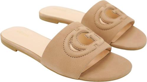 Guess Tashia Dames Slippers - Taupe - Maat 38, Kleding | Dames, Schoenen, Nieuw, Verzenden