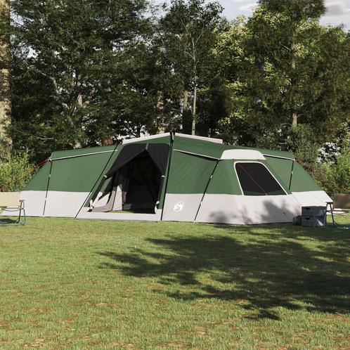vidaXL Gezinstent Groen 833 x 585 x 216 cm Polyester, Caravans en Kamperen, Tenten, Nieuw, Verzenden