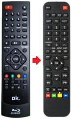 Alternatieve OK OPB200 Blu-Ray afstandsbediening, Verzenden, Nieuw