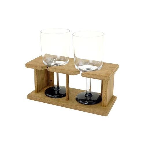 Teak Wijnglazenrek - 2 glazen, Watersport en Boten, Accessoires en Onderhoud, Nieuw, Ophalen of Verzenden