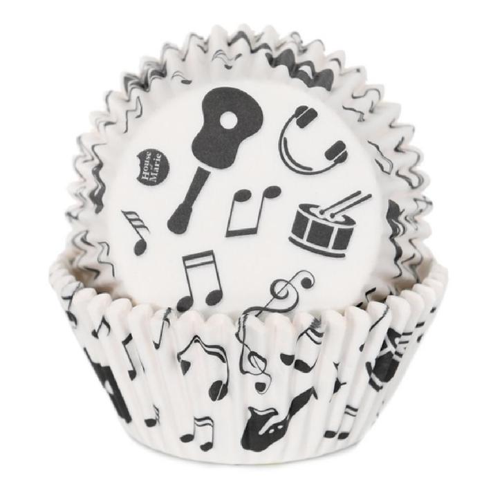 Cupcake Vormpjes HoM Muziek 50x32,5mm. 48st., Hobby en Vrije tijd, Taarten en Cupcakes maken, Nieuw, Verzenden