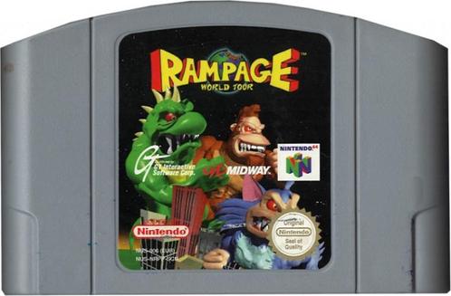 Rampage World Tour (losse cassette) (Nintendo 64), Spelcomputers en Games, Games | Nintendo 64, Gebruikt, Verzenden