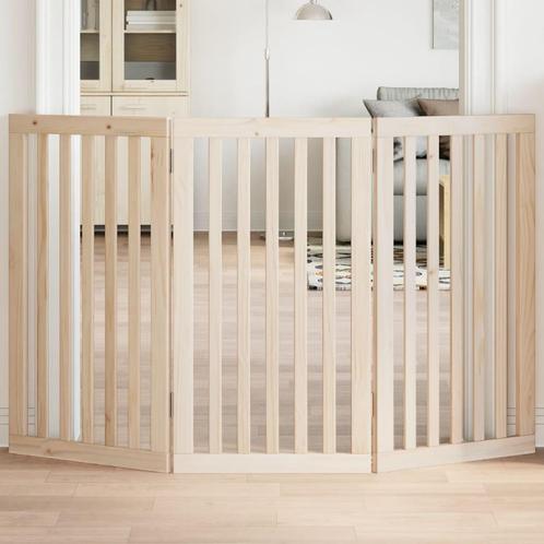 vidaXL Hondenhek inklapbaar 3 panelen 150 cm populierenhout, Dieren en Toebehoren, Honden-accessoires, Nieuw, Verzenden
