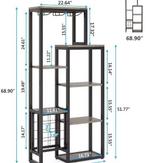 Vrijstaand 5-laags Industriële Wijnkast met Glazenhouder, Huis en Inrichting, Verzenden, Nieuw