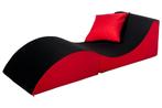 Comfort Relax Sofa Zwart/Rood | Tweedekansje | 40% Korting, Huis en Inrichting, Eenpersoons, Minder dan 75 cm, 150 tot 200 cm