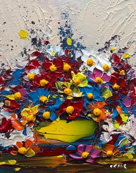 Janusz Kik (1956) - Deux Bouquets (diptyque), Antiek en Kunst, Kunst | Schilderijen | Klassiek