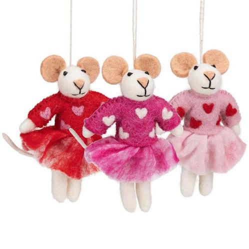 Hangers Wolvilt - Muizen Sweetheart - Rood/Fuchsia/Roze - Se, Kinderen en Baby's, Kinderkamer | Inrichting en Decoratie, Nieuw