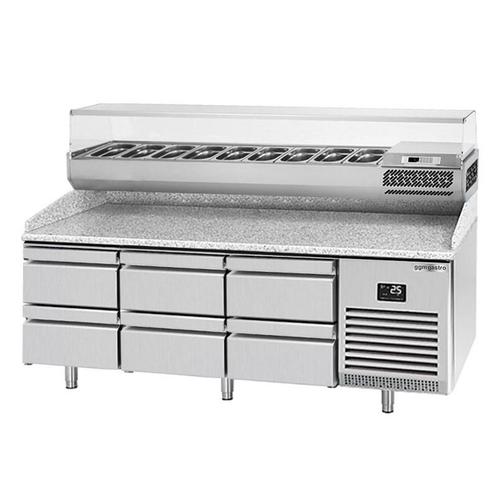 GGM Gastro | Pizza koelwerkbank Premium PLUS - 1980x700mm -, Zakelijke goederen, Horeca | Meubilair en Inrichting, Verzenden