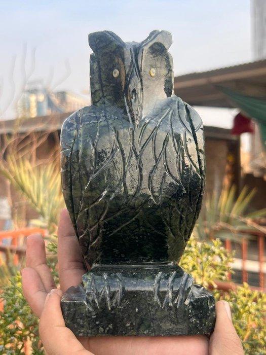 Serpentine Owl Serpentine Owl- 3480 g - (1), Verzamelen, Mineralen en Fossielen