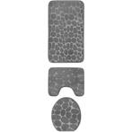 Antislip Badkamermatten Set 3-Delig – Grijze 3D Stone Look, Ophalen of Verzenden, Nieuw