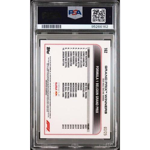 2022 Topps Chrome F1 Max Verstappen #162 Orange Checker Flag, Verzamelen, Stickers