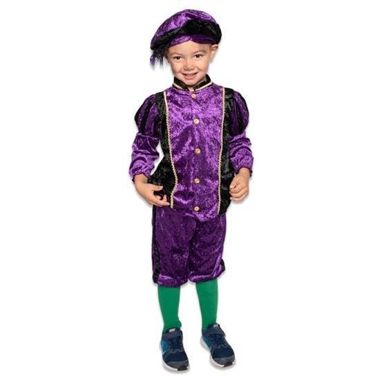 Pietenpak Rufo Paars/Zwart Kind, Kleding | Dames, Carnavalskleding en Feestkleding, Nieuw, Ophalen of Verzenden