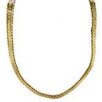 Gouden vossenstaart collier 14 krt, Ophalen of Verzenden, Nieuw