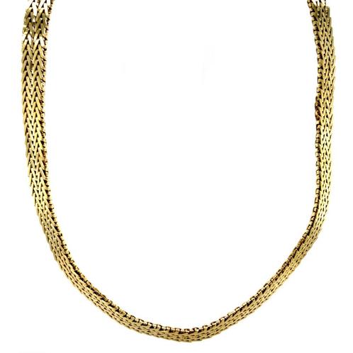 Gouden vossenstaart collier 14 krt, Sieraden, Tassen en Uiterlijk, Kettingen, Nieuw, Ophalen of Verzenden