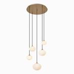 Art Deco hanglamp goud met opaal glas 5-lichts - Yani, Huis en Inrichting, Lampen | Hanglampen, Nieuw, Overige materialen, Art Deco