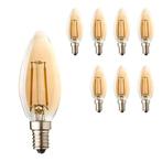 8x E14 LED lamp | Kaarslamp | 0.6 watt | 2500K warm wit, Huis en Inrichting, Lampen | Losse lampen, Led-lamp, Minder dan 30 watt