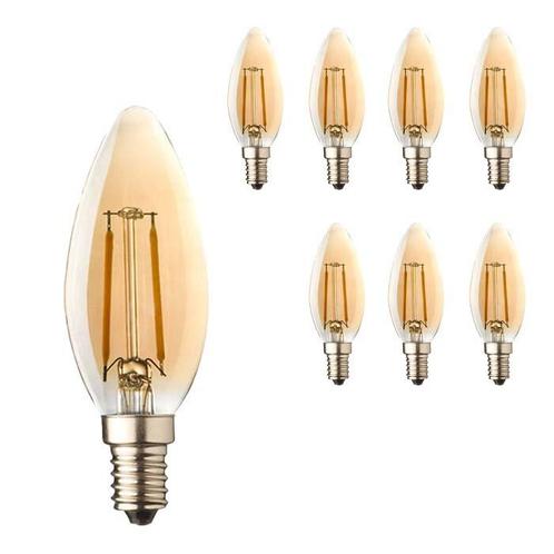 8x E14 LED lamp | Kaarslamp | 0.6 watt | 2500K warm wit, Huis en Inrichting, Lampen | Losse lampen, E14 (klein), Nieuw, Minder dan 30 watt