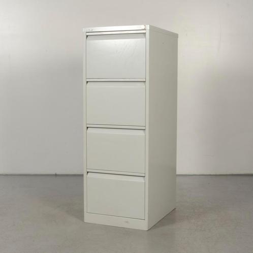 Dossierkast Bisley - Lichtgrijs - 132 x 47 cm - 4 laden, Huis en Inrichting, Kasten | Roldeurkasten en Archiefkasten, Ophalen of Verzenden