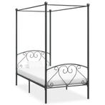 vidaXL Hemelbedframe metaal grijs 120x200 cm, Huis en Inrichting, Slaapkamer | Bedden, Verzenden, Nieuw, Twijfelaar, 120 cm