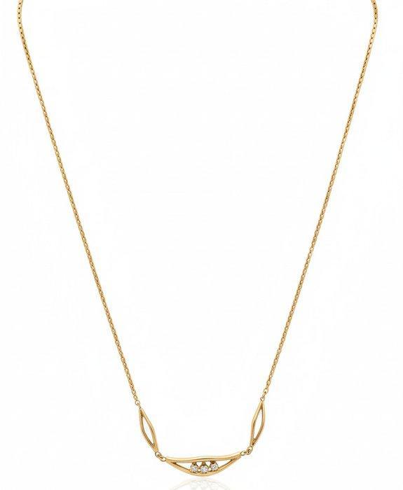 Halsketting - 14 karaat Geel goud Diamant (Natuurlijk) - Met, Sieraden, Tassen en Uiterlijk, Kettingen