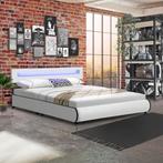 Gestoffeerd Bed Sevilla - 180 x 200 cm - Wit - LED Verlichti, Huis en Inrichting, Slaapkamer | Bedden, Verzenden, Nieuw