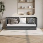 vidaXL Slaapbank 75x190 cm massief grenenhout grijs, Eenpersoons, Verzenden, Nieuw, Grijs