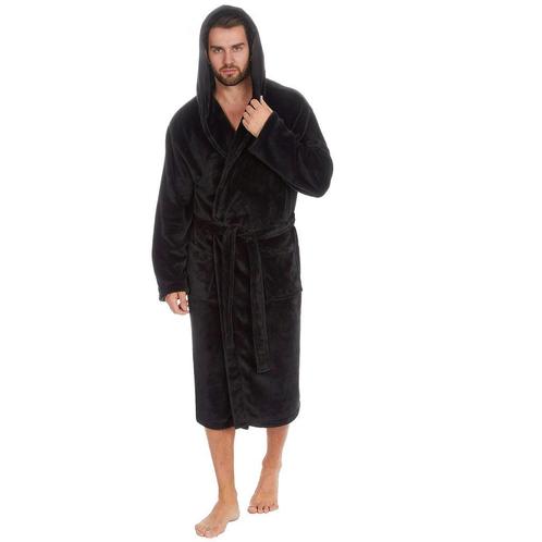 HGMD Badjas met Capuchon - Zwart - L/XL - Unisex, Huis en Inrichting, Badkamer | Badkamermeubels, Nieuw, Verzenden
