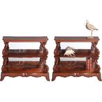 Stel van 2 museale wandtafels  gesigneerd No591038, Antiek en Kunst, Antiek | Meubels | Tafels, Ophalen of Verzenden
