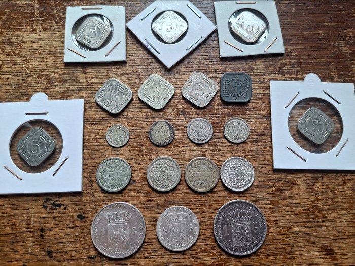 Nederland. 1848 - 1943, Lot van 20 stuks (Zonder, Postzegels en Munten, Munten | Nederland