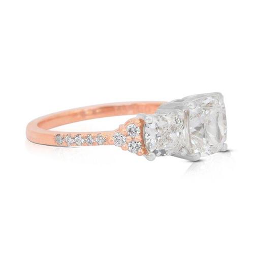 Ring - 18 karaat Roségoud, Witgoud - 2.66ct. tw. Diamant, Sieraden, Tassen en Uiterlijk, Ringen