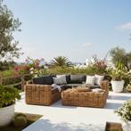Sabuga hoek loungeset 5-delig naturel rotan, Tuin en Terras, Ophalen of Verzenden, Nieuw