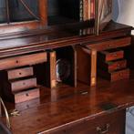 Boekenkast met bureau of buro bookcase ca 1825 met timpaan d, Ophalen of Verzenden